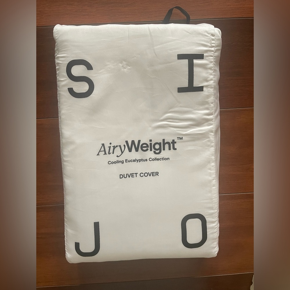 NEW AiryWeight Cooling Eucalyptus Full/Queen Duvet Cover - Snow (white)